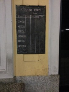 Antico pannello ritardi