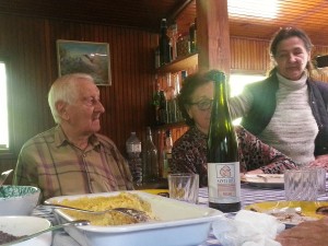 polenta, "frittura" di frattaglie di maiale, bonarda e riesling